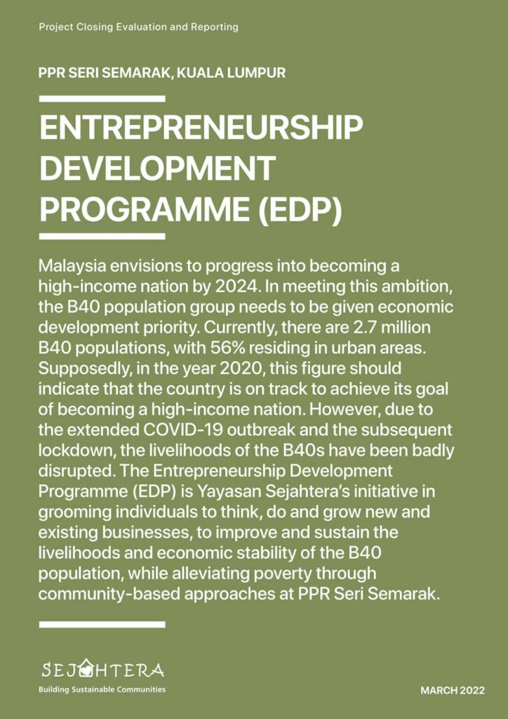 Yayasan Sejahtera’s Project Closing Evaluation and Reporting